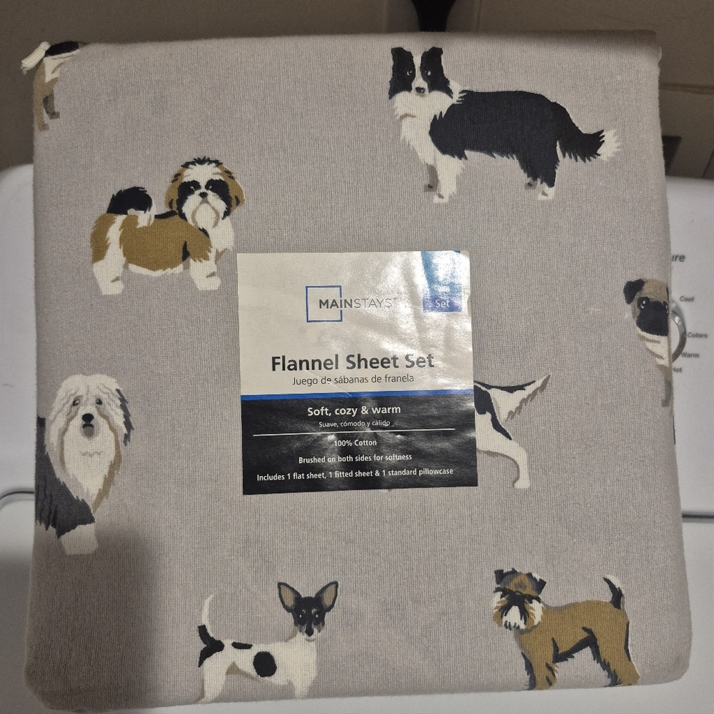 Flannel Sheet Set NEW DOGS